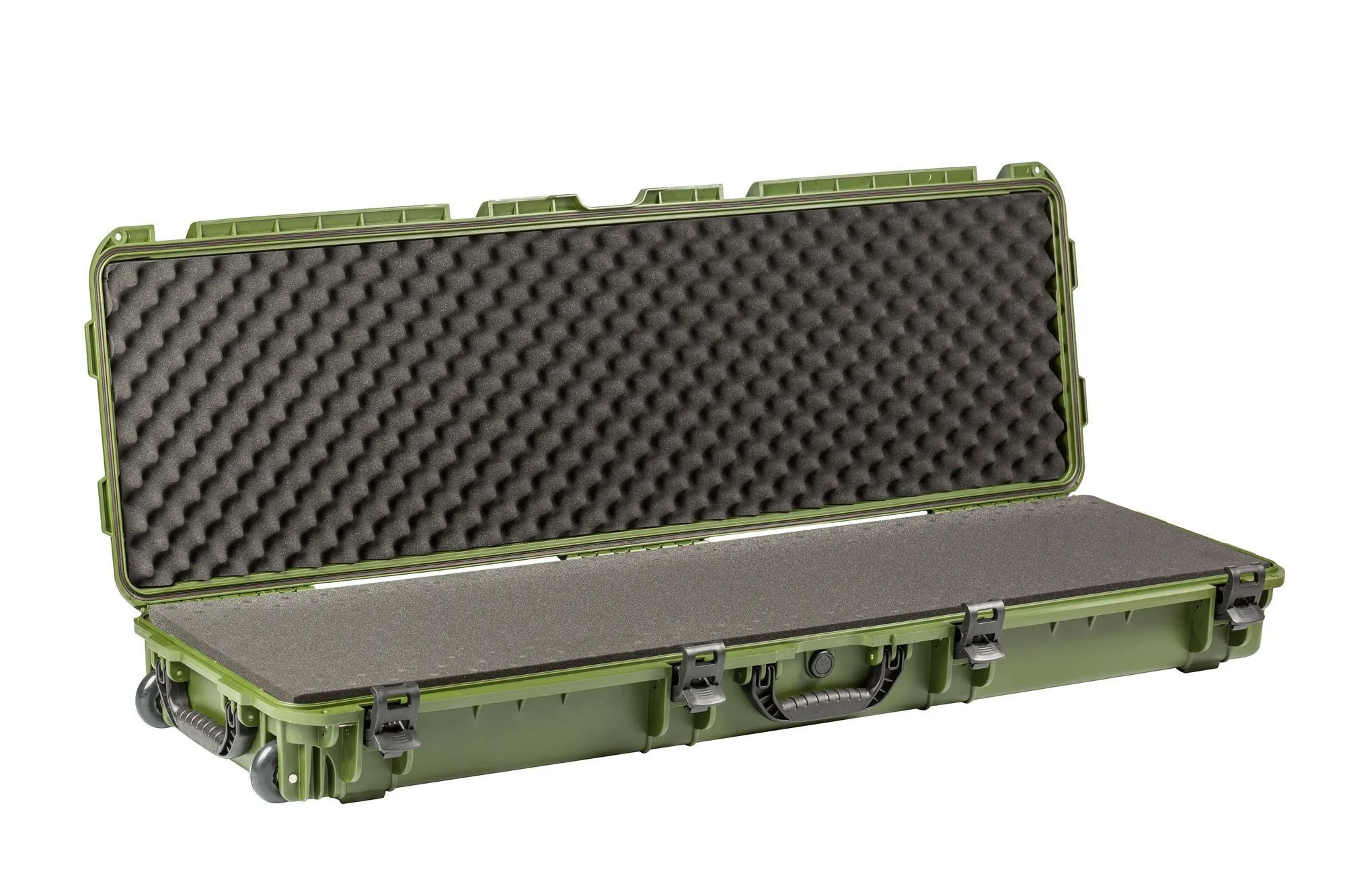 Кейс пластиковый модель EL614300 ЗЕЛЕНЫЙ, внутренние размеры 1298*362*154мм, IP65, с колесами