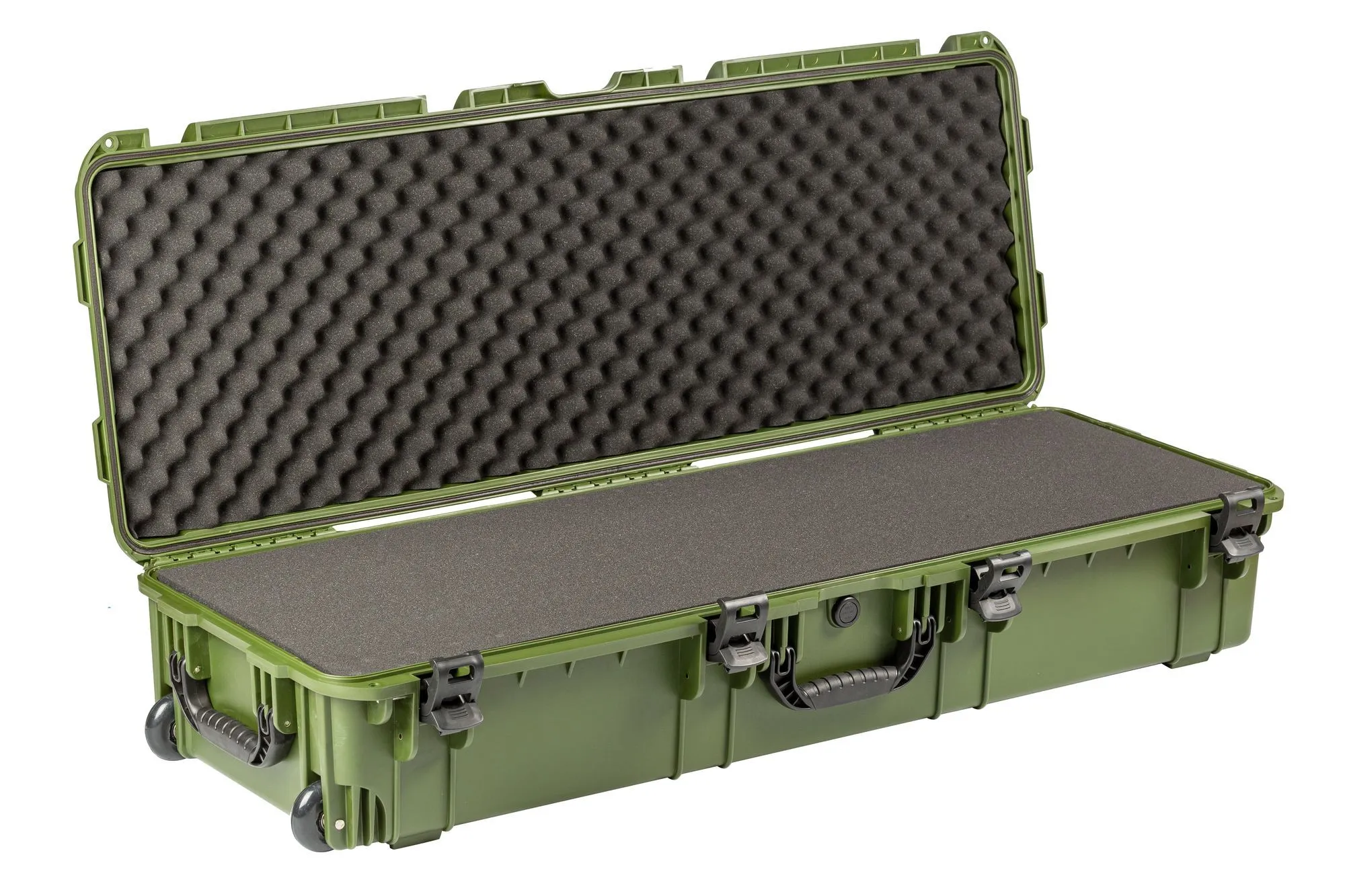 Кейс пластиковый модель EL614200 ЗЕЛЕНЫЙ , внутренние размеры 1130*362*220мм, IP65, с колесами