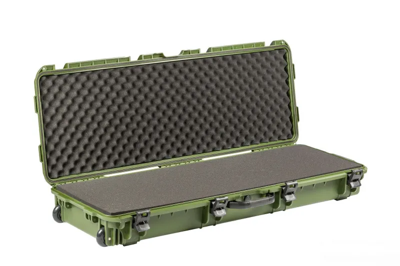 Кейс пластиковый модель EL614200 ЗЕЛЕНЫЙ, внутренние размеры 1130*362*150мм, IP65, с колесами